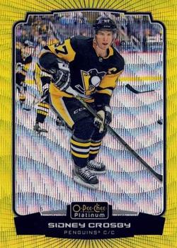 2022-23 O-Pee-Chee Platinum - Neon Yellow Surge #87 Sidney Crosby Front