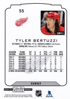 2022-23 O-Pee-Chee Platinum - Sunset #55 Tyler Bertuzzi Back