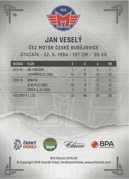 2019-20 OFS Classic Chance liga - First Day Issue #76 Jan Vesely Back