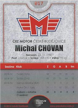 2016-17 Ceske Budejovice Gold Jersey - Signature #17 Michal Chovan Back