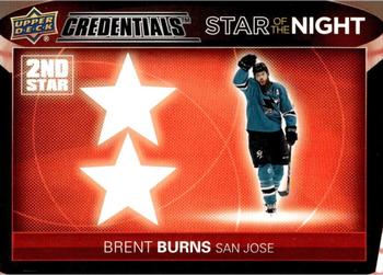 2021-22 Upper Deck Credentials - Star of the Night: Second Star #2S-8 Brent Burns Front