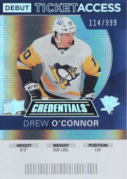 2021-22 Upper Deck Credentials - 2020-21 Debut Ticket Access #82 Drew O'Connor Front