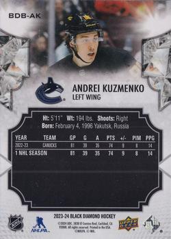 2023-24 Upper Deck Black Diamond #BDB-AK Andrei Kuzmenko Back