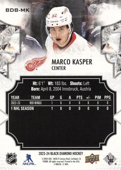 2023-24 Upper Deck Black Diamond #BDB-MK Marco Kasper Back
