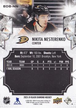 2023-24 Upper Deck Black Diamond #BDB-NN Nikita Nesterenko Back