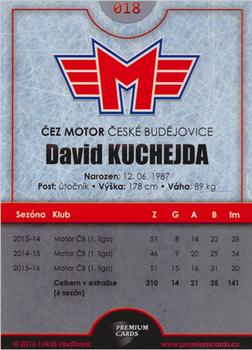2016-17 Premium Cards WSM Liga #18 David Kuchejda Back