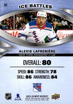 2023-24 Upper Deck MVP - Ice Battles #66 Alexis Lafreniere Back
