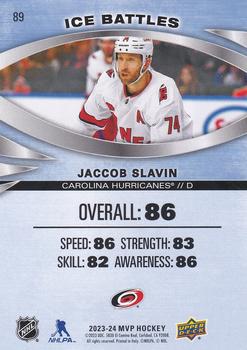 2023-24 Upper Deck MVP - Ice Battles #89 Jaccob Slavin Back