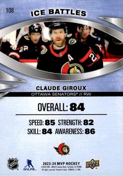 2023-24 Upper Deck MVP - Ice Battles #108 Claude Giroux Back