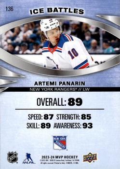 2023-24 Upper Deck MVP - Ice Battles #136 Artemi Panarin Back