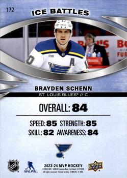 2023-24 Upper Deck MVP - Ice Battles #172 Brayden Schenn Back