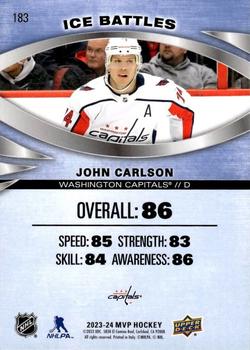 2023-24 Upper Deck MVP - Ice Battles #183 John Carlson Back