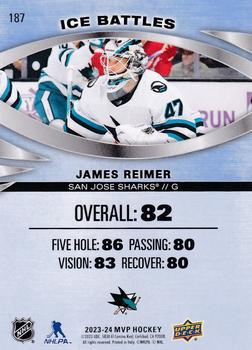 2023-24 Upper Deck MVP - Ice Battles #187 James Reimer Back