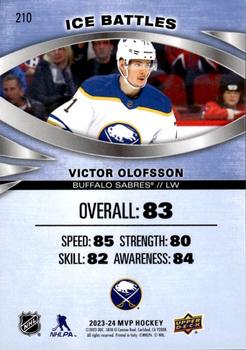 2023-24 Upper Deck MVP - Ice Battles #210 Victor Olofsson Back