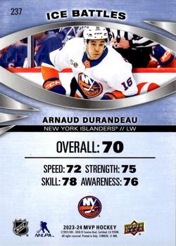 2023-24 Upper Deck MVP - Ice Battles #237 Arnaud Durandeau Back