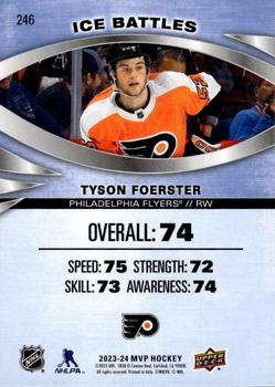 2023-24 Upper Deck MVP - Ice Battles #246 Tyson Foerster Back