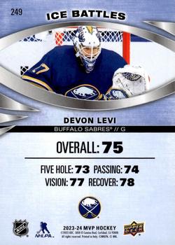 2023-24 Upper Deck MVP - Ice Battles #249 Devon Levi Back