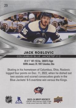 2023-24 Upper Deck MVP - Silver Script #29 Jack Roslovic Back
