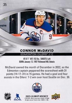 2023-24 Upper Deck MVP - Silver Script #35 Connor McDavid Back