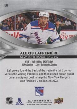 2023-24 Upper Deck MVP - Silver Script #66 Alexis Lafreniere Back