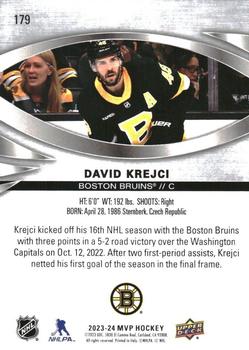 2023-24 Upper Deck MVP - Silver Script #179 David Krejci Back