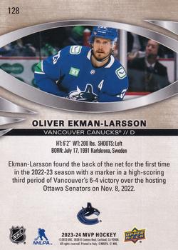 2023-24 Upper Deck MVP - Gold Script #128 Oliver Ekman-Larsson Back