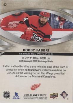 2023-24 Upper Deck MVP - Super Script #42 Robby Fabbri Back