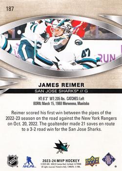 2023-24 Upper Deck MVP - Super Script #187 James Reimer Back