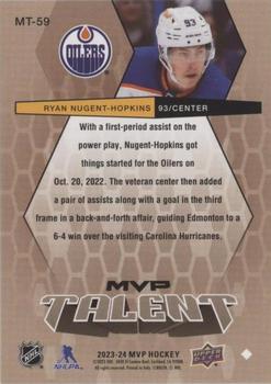2023-24 Upper Deck MVP - 20th Anniversary MVP Talent #MT-59 Ryan Nugent-Hopkins Back
