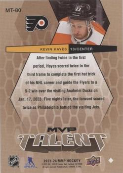 2023-24 Upper Deck MVP - 20th Anniversary MVP Talent Gold Script #MT-80 Kevin Hayes Back