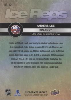 2023-24 Upper Deck MVP - Ice Reps #IR-12 Anders Lee / Sparky The Dragon Back