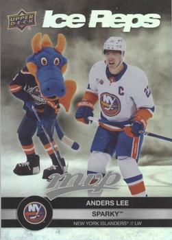 2023-24 Upper Deck MVP - Ice Reps #IR-12 Anders Lee / Sparky The Dragon Front