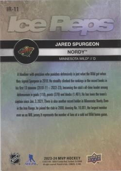 2023-24 Upper Deck MVP - Ice Reps Gold #IR-11 Jared Spurgeon / Nordy Back