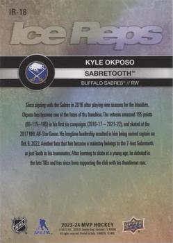 2023-24 Upper Deck MVP - Ice Reps Gold #IR-18 Kyle Okposo / Sabretooth Back