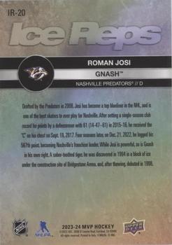 2023-24 Upper Deck MVP - Ice Reps Gold #IR-20 Roman Josi / Gnash Back