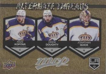 2023-24 Upper Deck MVP - Alternate Threads Gold #AT-8 Anze Kopitar / Drew Doughty / Jonathan Quick Front