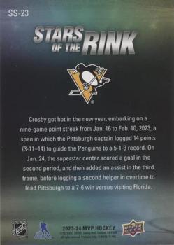 2023-24 Upper Deck MVP - Stars of the Rink Gold #SS-23 Sidney Crosby Back