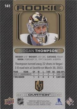 2021-22 Upper Deck Ovation - Gold Foil #141 Logan Thompson Back