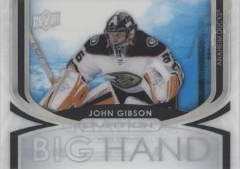 2021-22 Upper Deck Ovation - Big Hand #BH-5 John Gibson Front