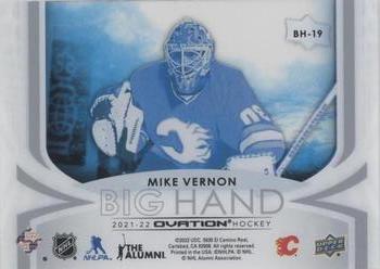 2021-22 Upper Deck Ovation - Big Hand #BH-19 Mike Vernon Back