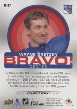 2021-22 Upper Deck Ovation - Bravo! #B-27 Wayne Gretzky Back