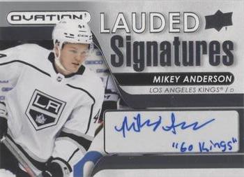2021-22 Upper Deck Ovation - Lauded Signatures #LS-MA Mikey Anderson Front
