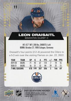 2021-22 Upper Deck Stature - Green #11 Leon Draisaitl Back