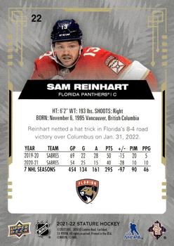 2021-22 Upper Deck Stature - Red #22 Sam Reinhart Back