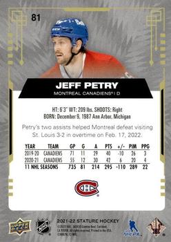2021-22 Upper Deck Stature - Red #81 Jeff Petry Back