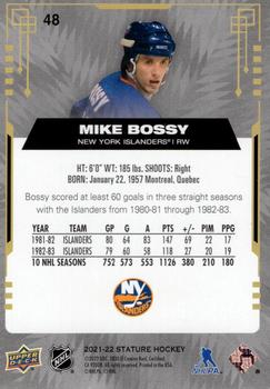 2021-22 Upper Deck Stature - Blue #48 Mike Bossy Back
