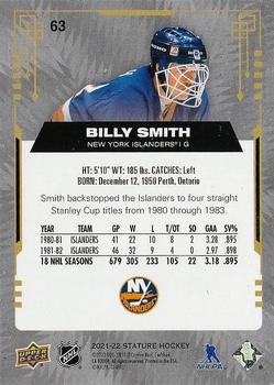 2021-22 Upper Deck Stature - Blue #63 Billy Smith Back