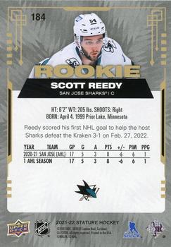 2021-22 Upper Deck Stature - Blue #184 Scott Reedy Back