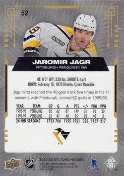 2021-22 Upper Deck Stature - Photo Variant #52 Jaromir Jagr Back