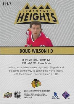 2021-22 Upper Deck Stature - Legendary Heights Red #LH-7 Doug Wilson Back